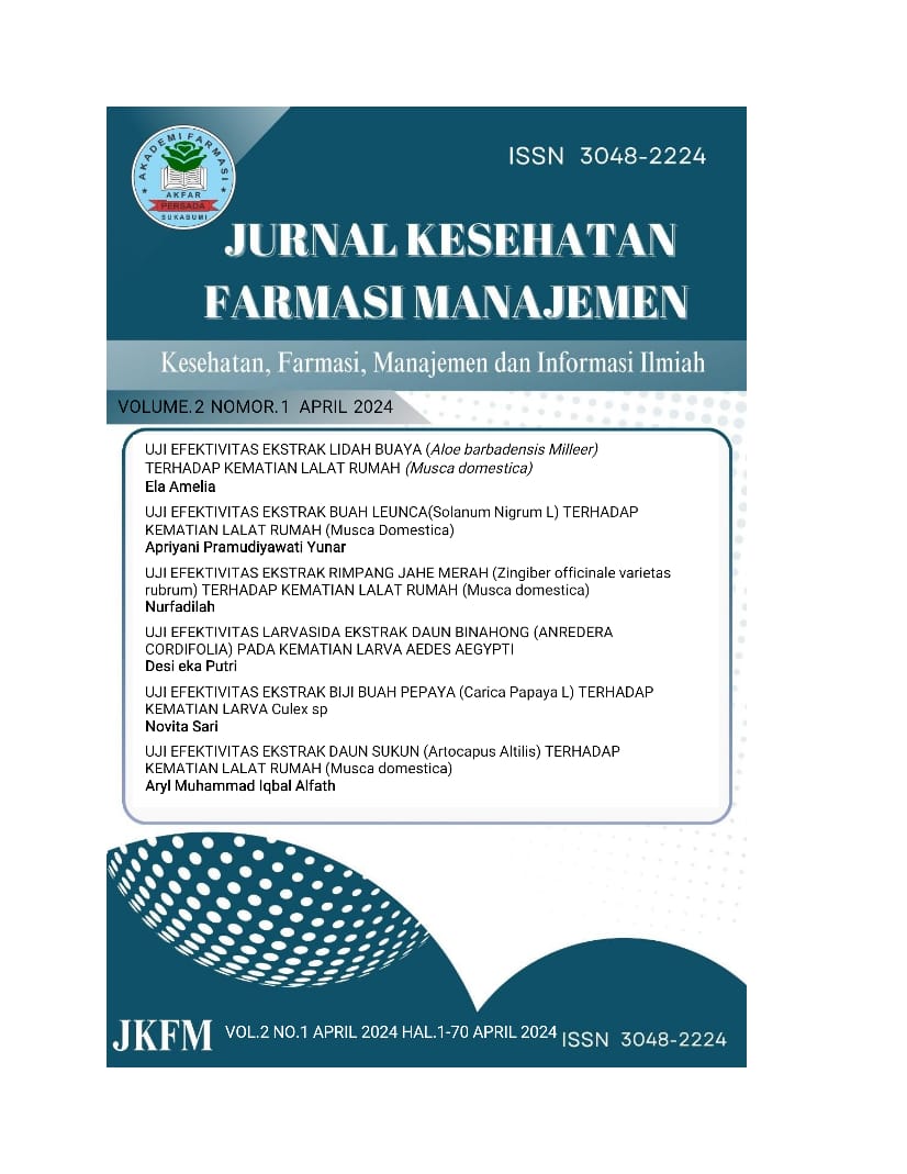 					Lihat Vol 2 No 1 (2024):  JURNAL KESEHATAN  FARMASI  MANAJEMEN
				